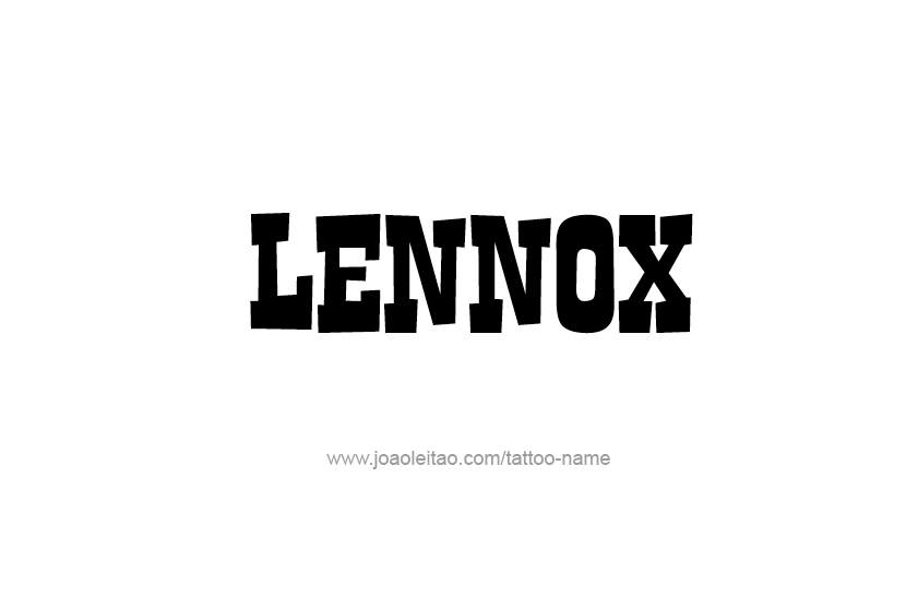 Tattoo Design  Name Lennox   