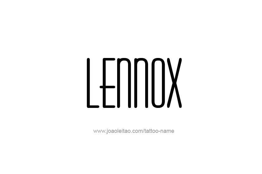 Tattoo Design  Name Lennox   