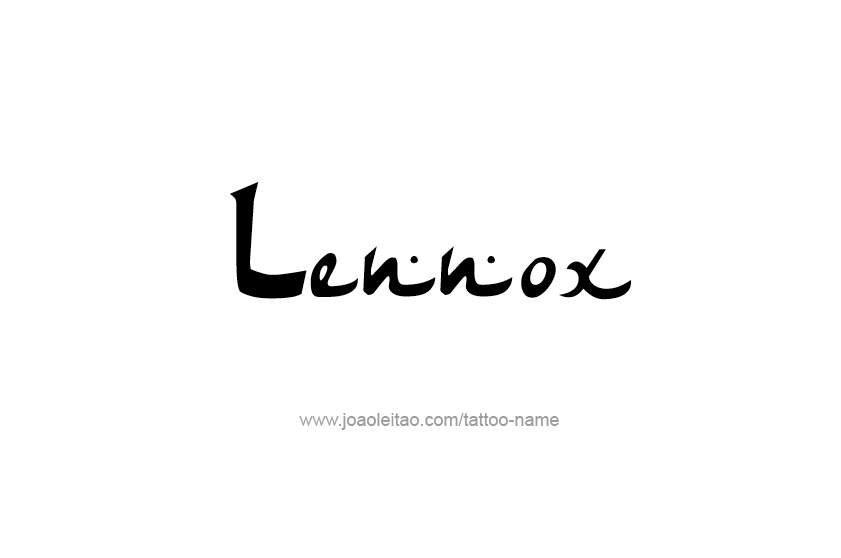 Tattoo Design  Name Lennox   