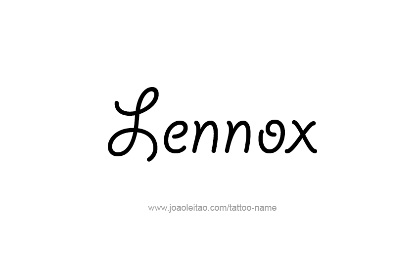 Tattoo Design  Name Lennox   