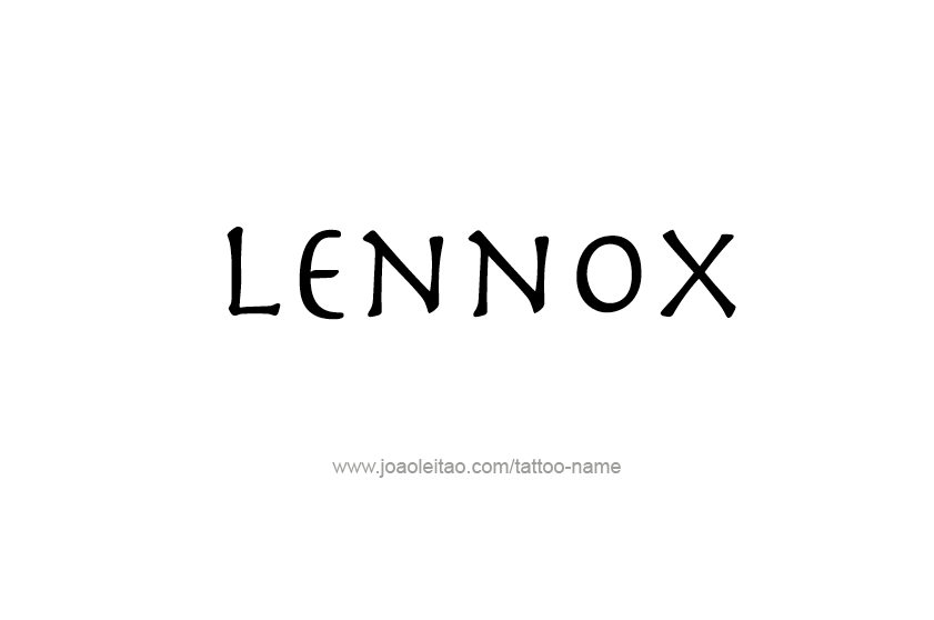 Tattoo Design  Name Lennox   