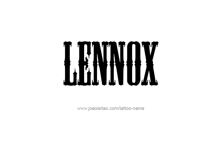 Tattoo Design  Name Lennox   