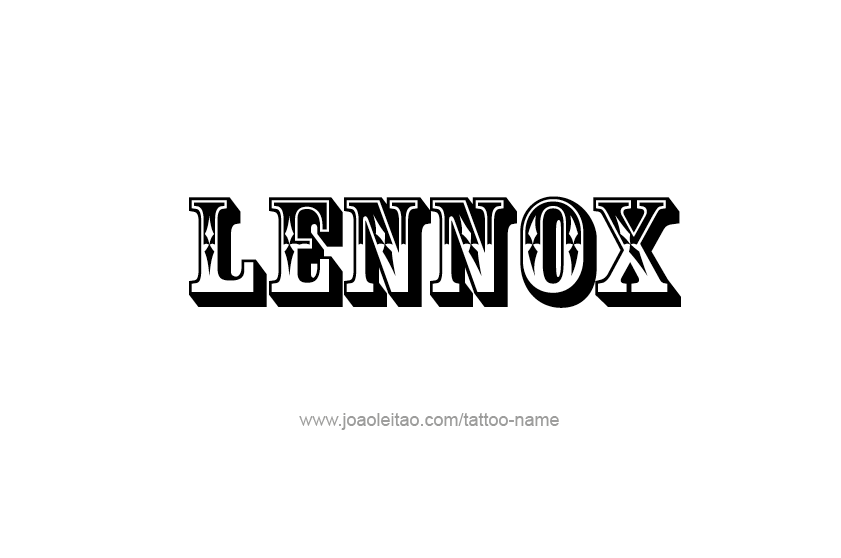 Tattoo Design  Name Lennox   