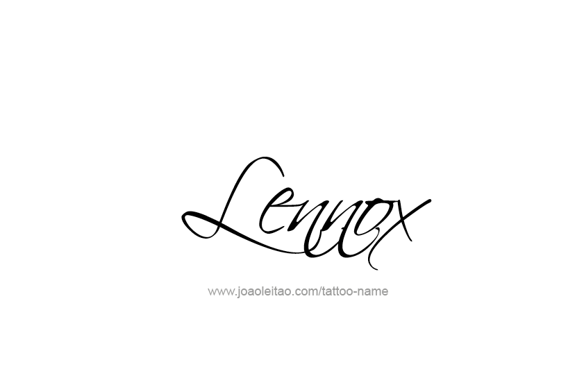 Tattoo Design  Name Lennox   