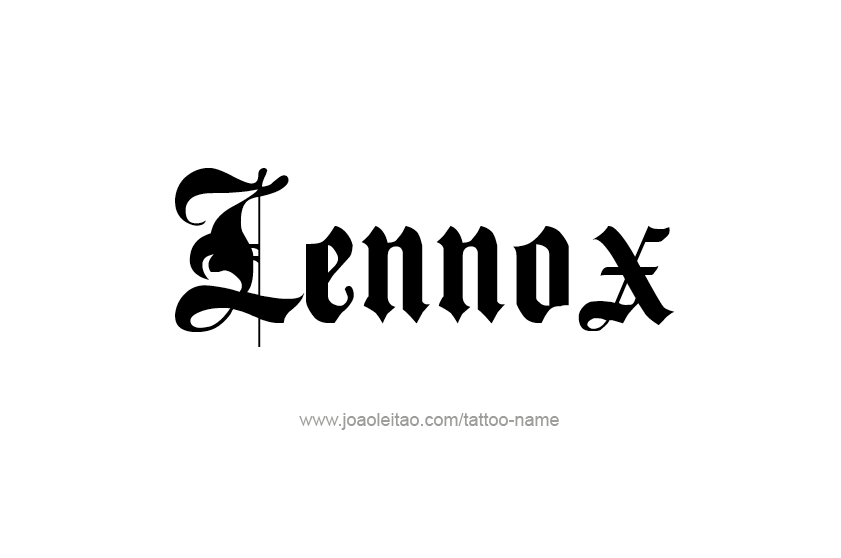 Tattoo Design  Name Lennox   