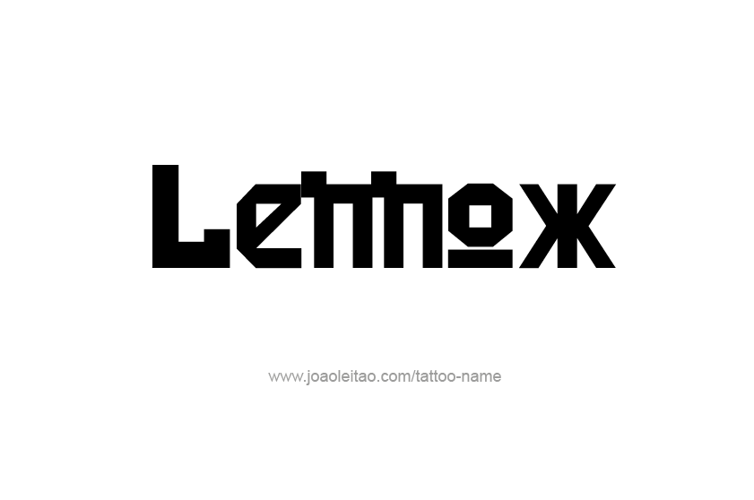 Tattoo Design  Name Lennox   
