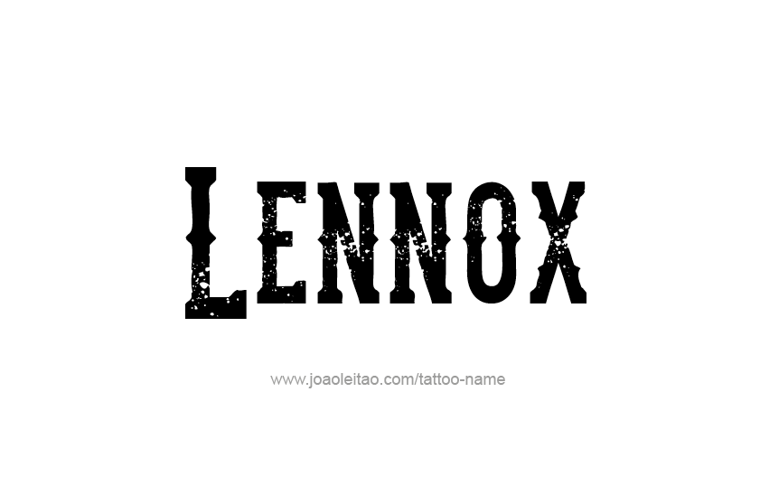 Tattoo Design  Name Lennox   