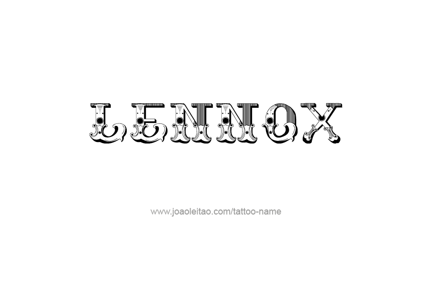 Tattoo Design  Name Lennox   