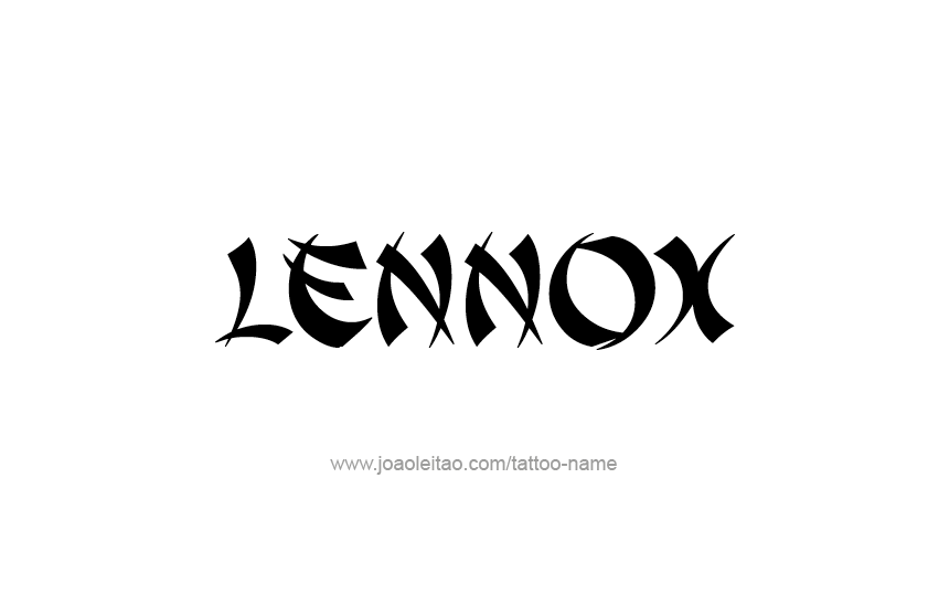 Tattoo Design  Name Lennox