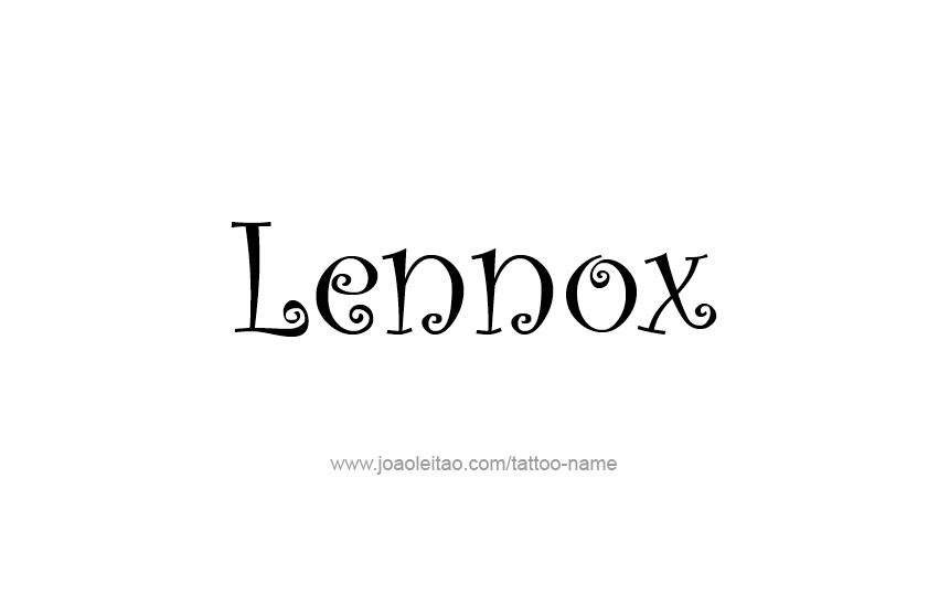 Tattoo Design  Name Lennox   