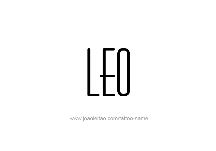 Tattoo Design  Name Leo   