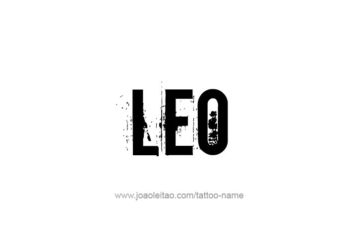 Tattoo Design  Name Leo   