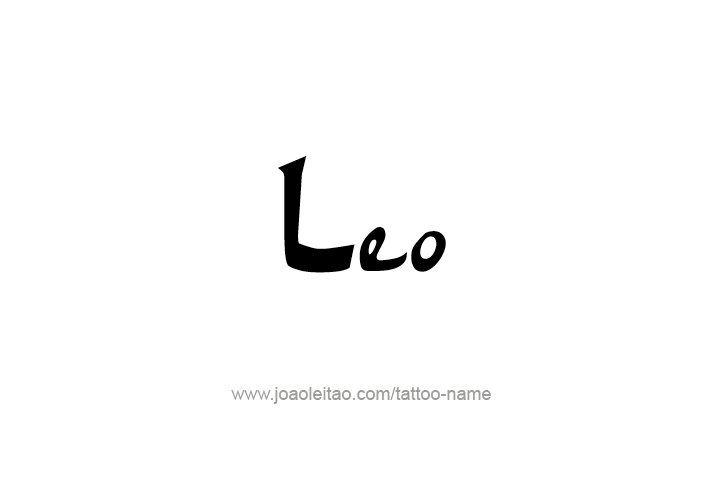 Tattoo Design  Name Leo   