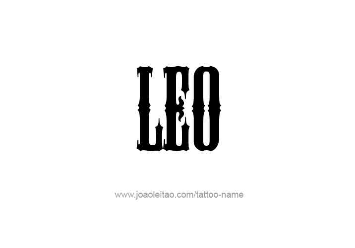 Tattoo Design  Name Leo   