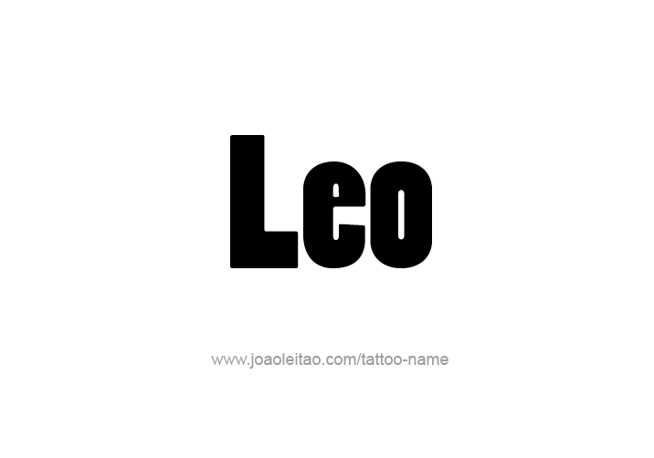 Tattoo Design  Name Leo   