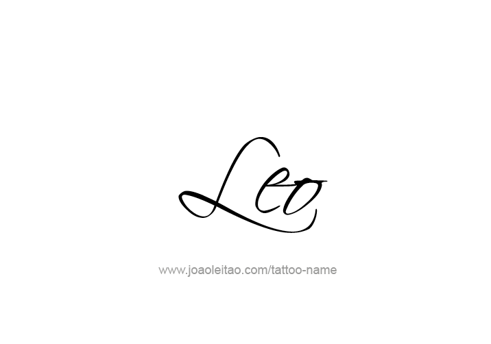 Tattoo Design  Name Leo   