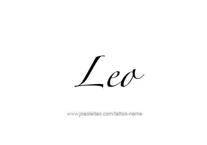 Tattoo Design  Name Leo   