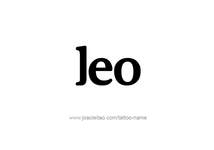 Tattoo Design  Name Leo   