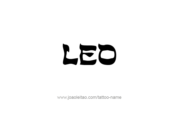 Tattoo Design  Name Leo   