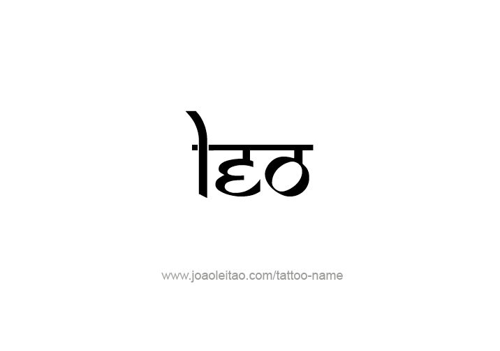 Tattoo Design  Name Leo   