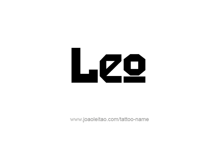 Tattoo Design  Name Leo   
