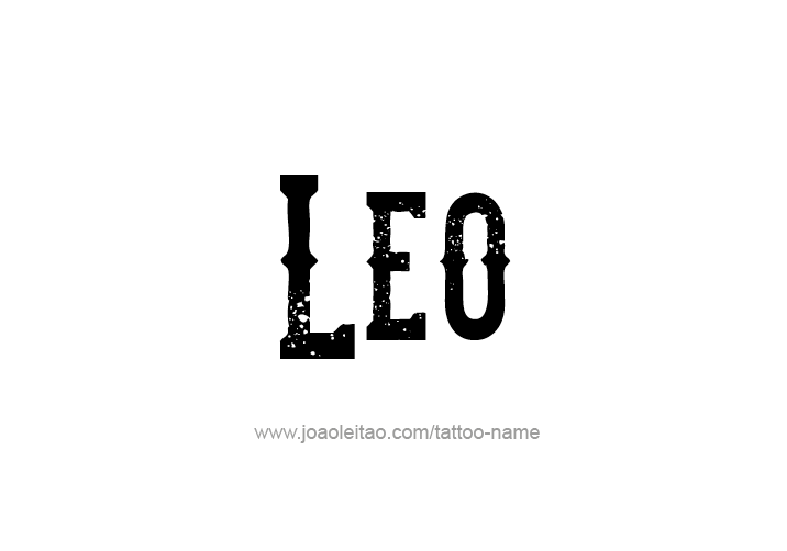 Tattoo Design  Name Leo   