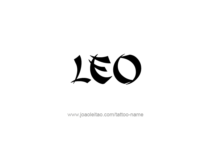 Tattoo Design  Name Leo