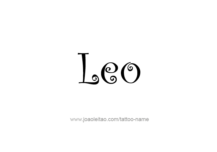 Tattoo Design  Name Leo   