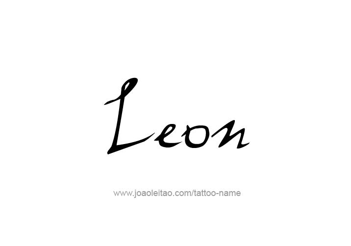 Tattoo Design  Name Leon   