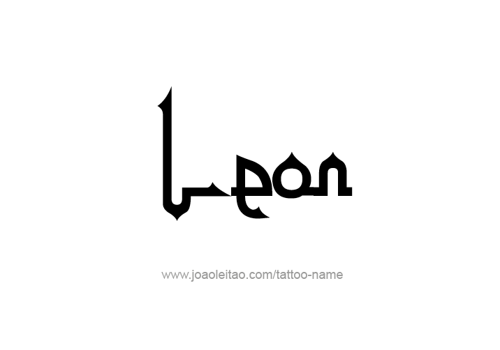 Tattoo Design  Name Leon   