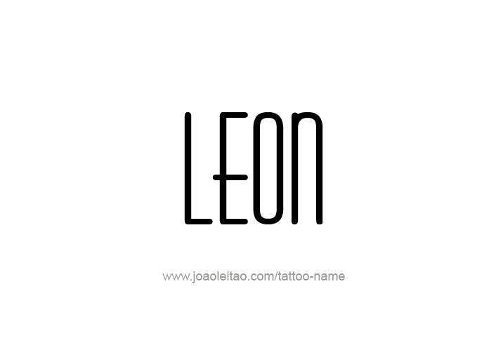 Tattoo Design  Name Leon   