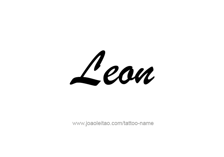 Tattoo Design  Name Leon   