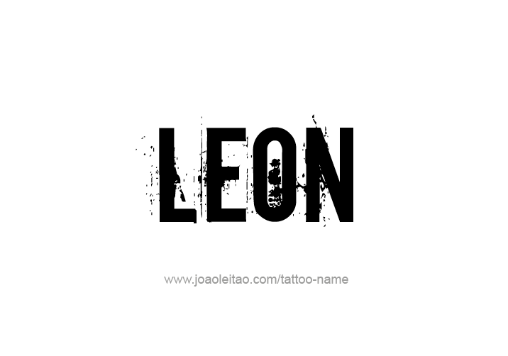 Tattoo Design  Name Leon   