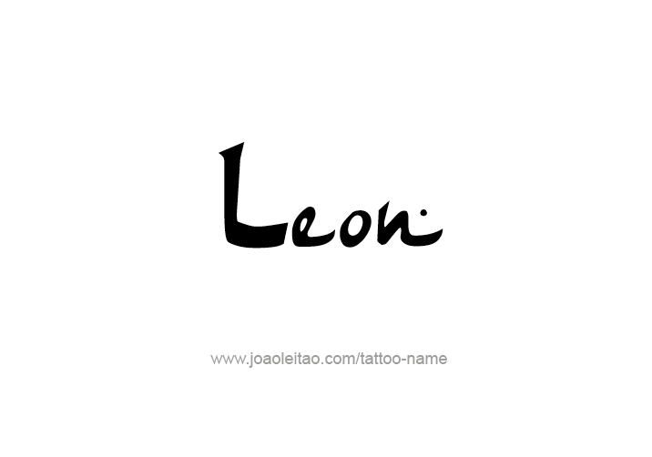 Tattoo Design  Name Leon   