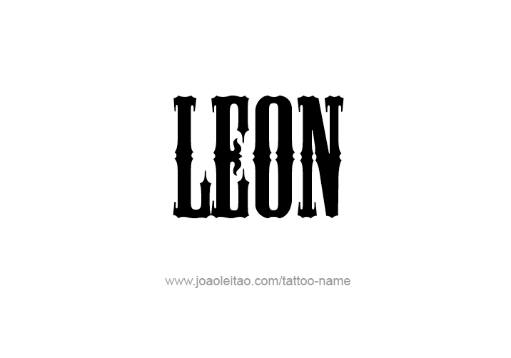 Tattoo Design  Name Leon   