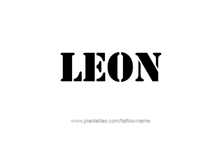 Tattoo Design  Name Leon   