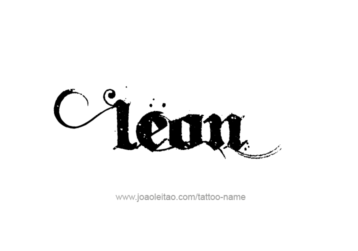 Tattoo Design  Name Leon   