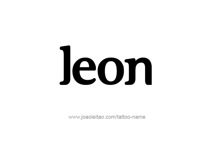 Tattoo Design  Name Leon   