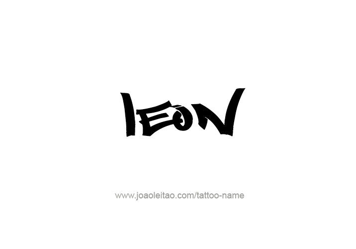 Tattoo Design  Name Leon   