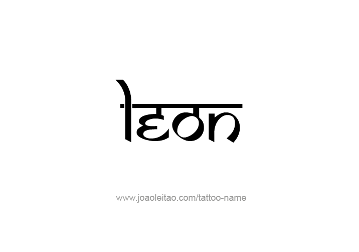 Tattoo Design  Name Leon   