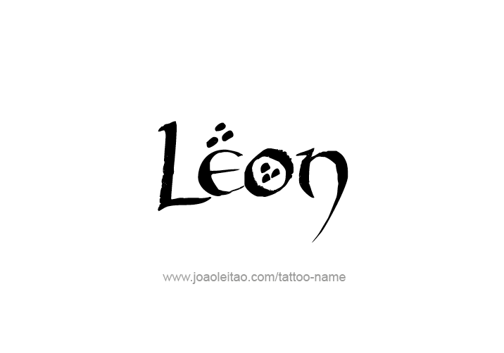 Tattoo Design  Name Leon   