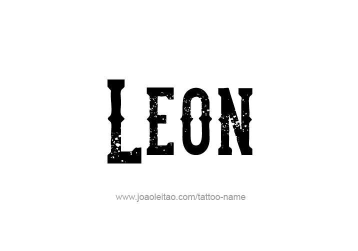 Tattoo Design  Name Leon   