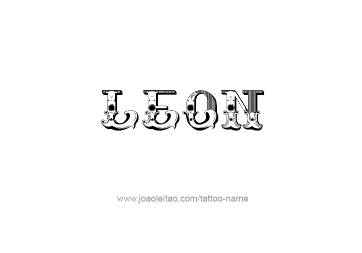 Tattoo Design  Name Leon   