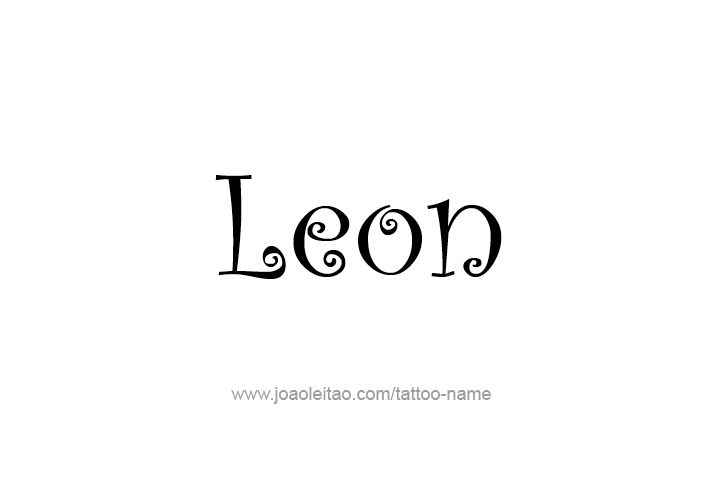 Tattoo Design  Name Leon   