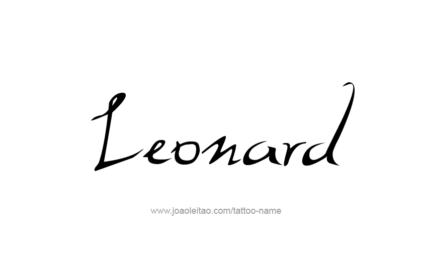 Tattoo Design  Name Leonard   