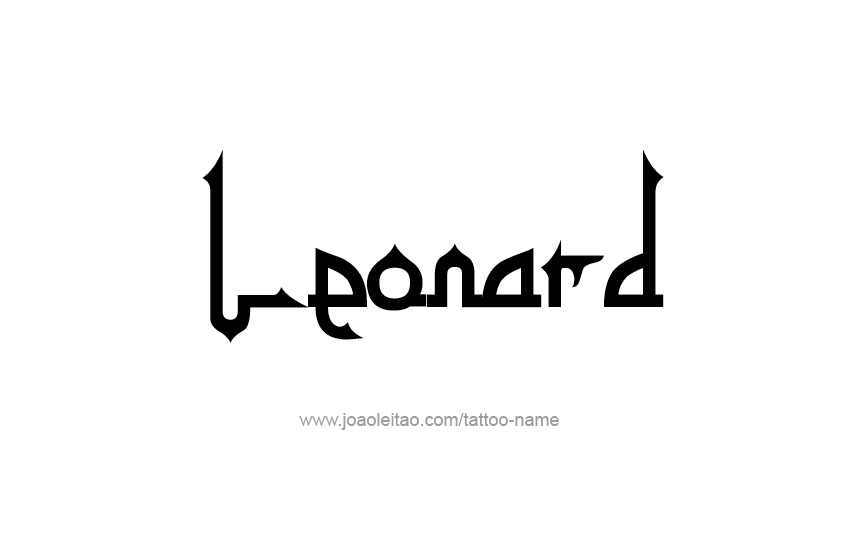 Tattoo Design  Name Leonard   