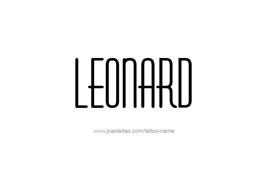 Tattoo Design  Name Leonard   