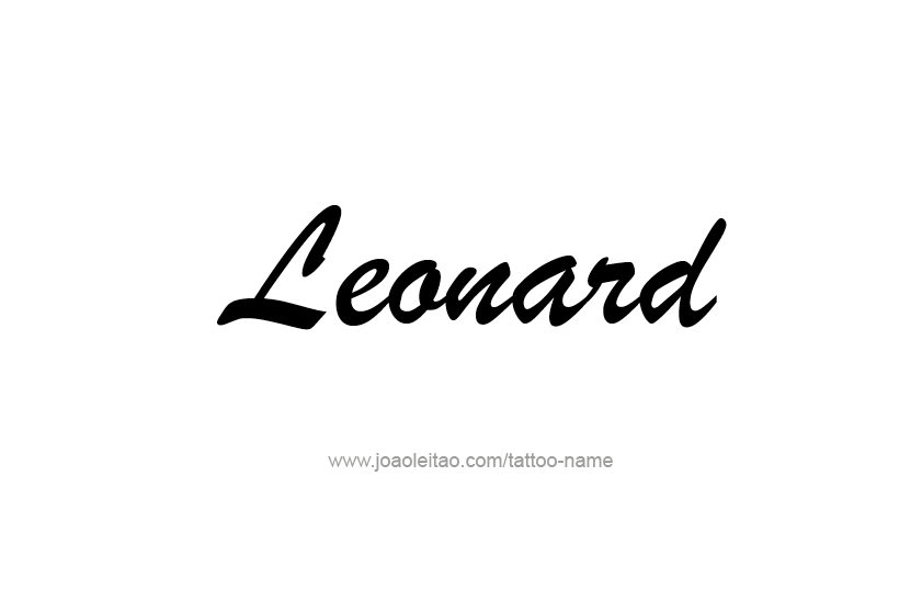 Tattoo Design  Name Leonard   