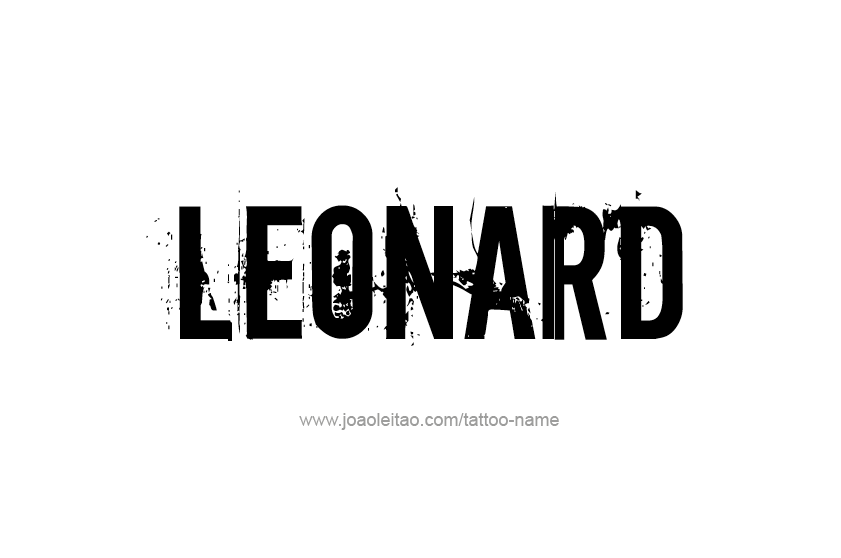 Tattoo Design  Name Leonard   