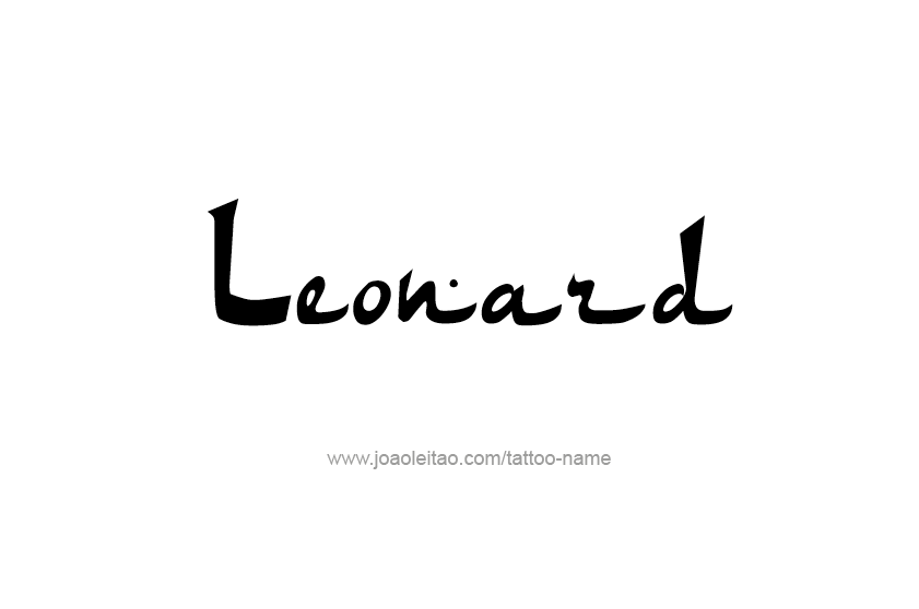 Tattoo Design  Name Leonard   